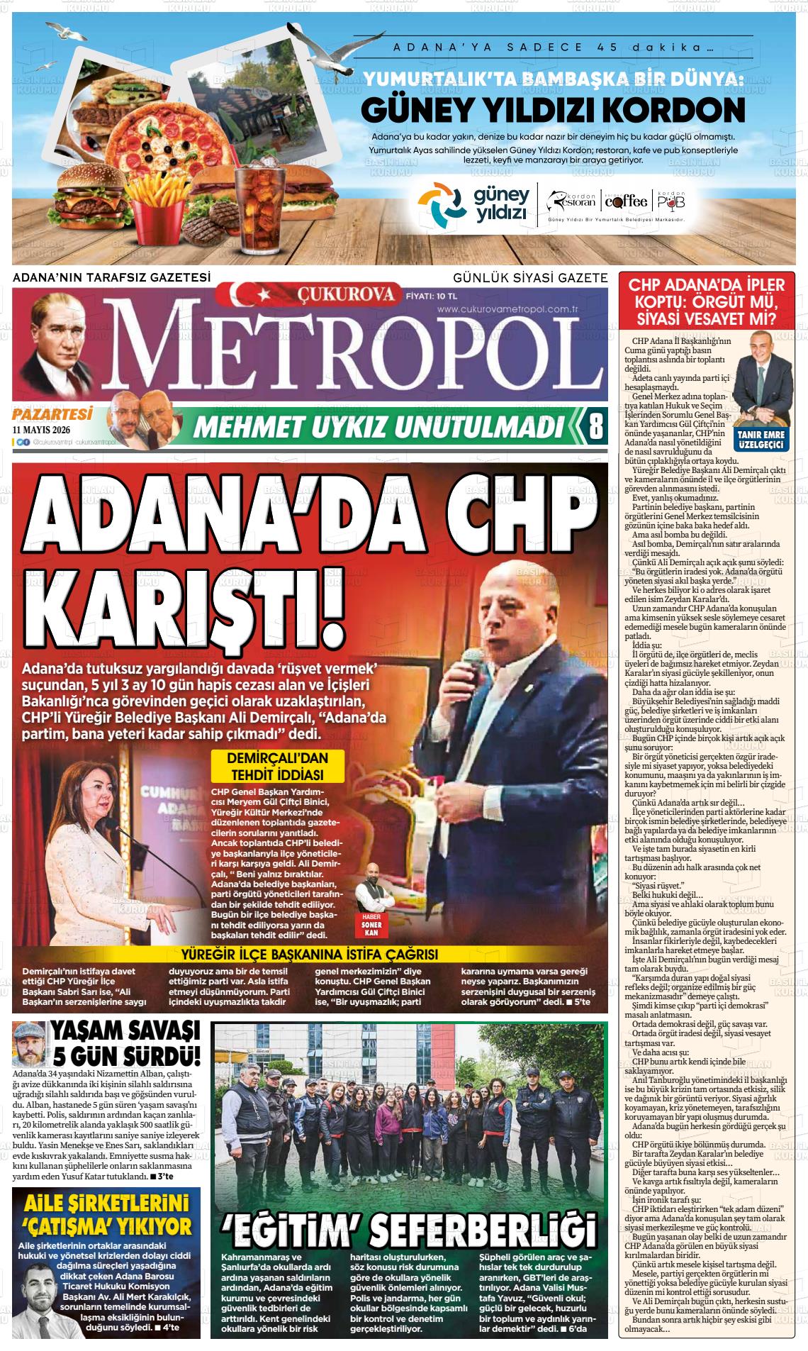 Adana Cukurovametropol 11.05.2026