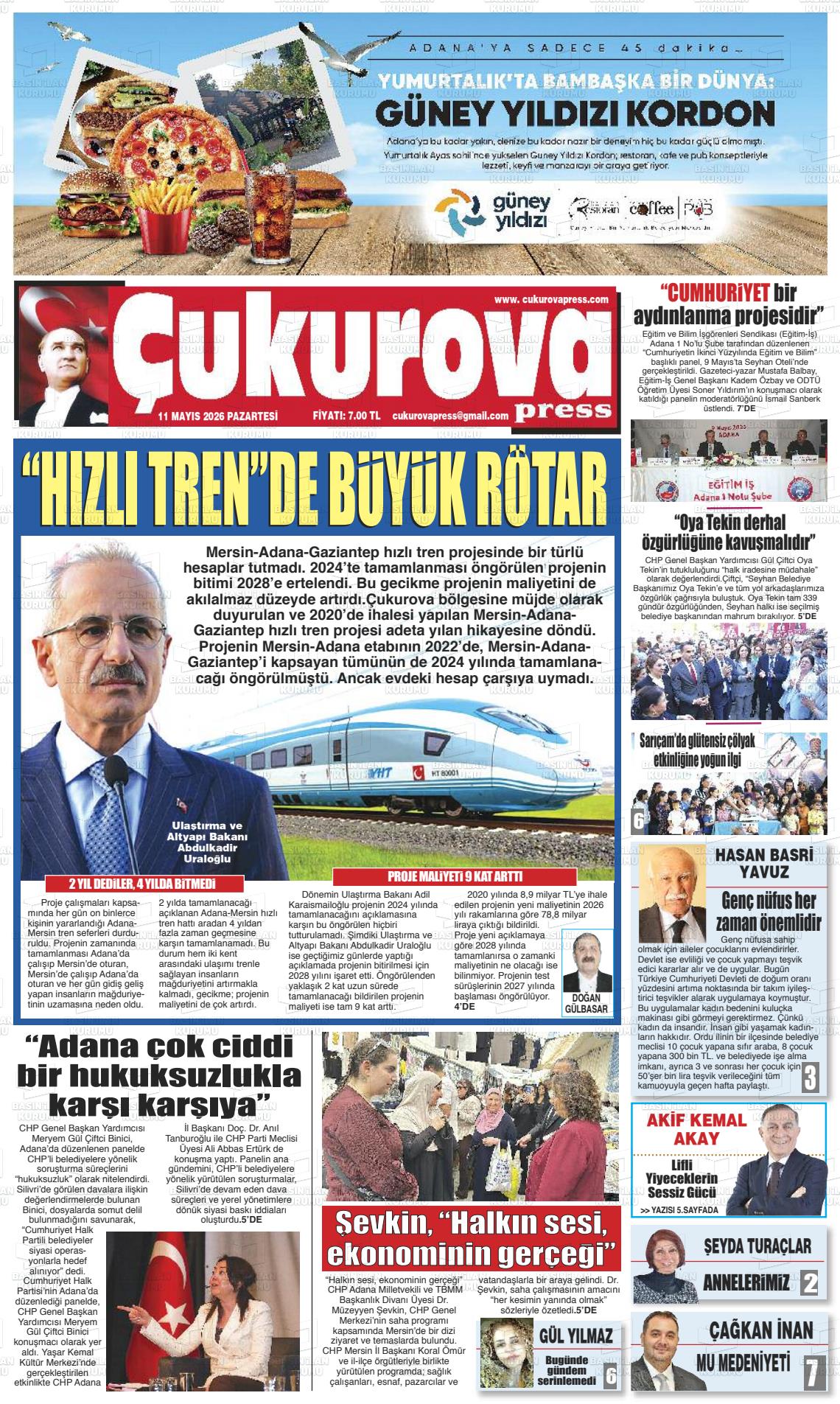 Adana Cukurovapress 11.05.2026