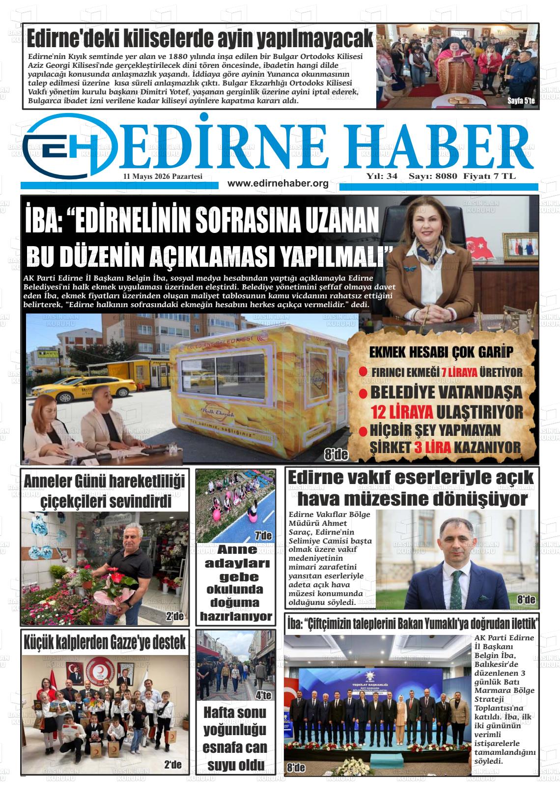 Edirne Haber 11.05.2026