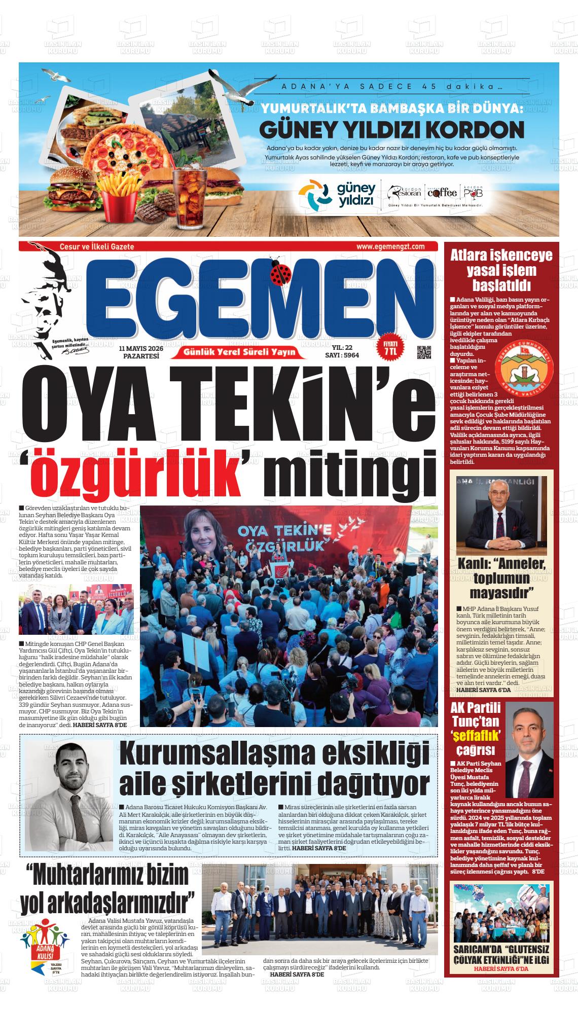 Adana Egemen 11.05.2026