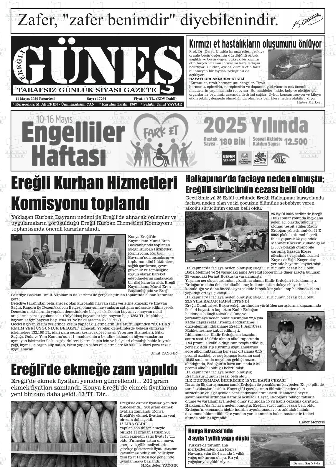 Konya Eregligunes 11.05.2026