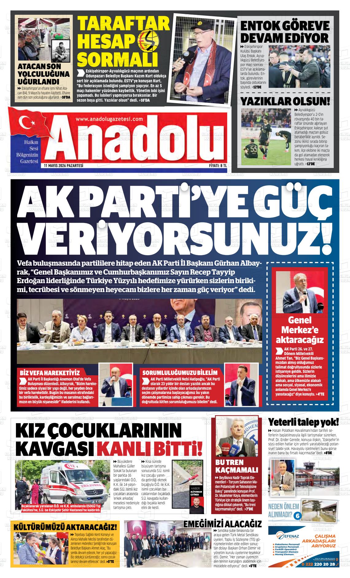 Eskisehir Anadolu 11.05.2026