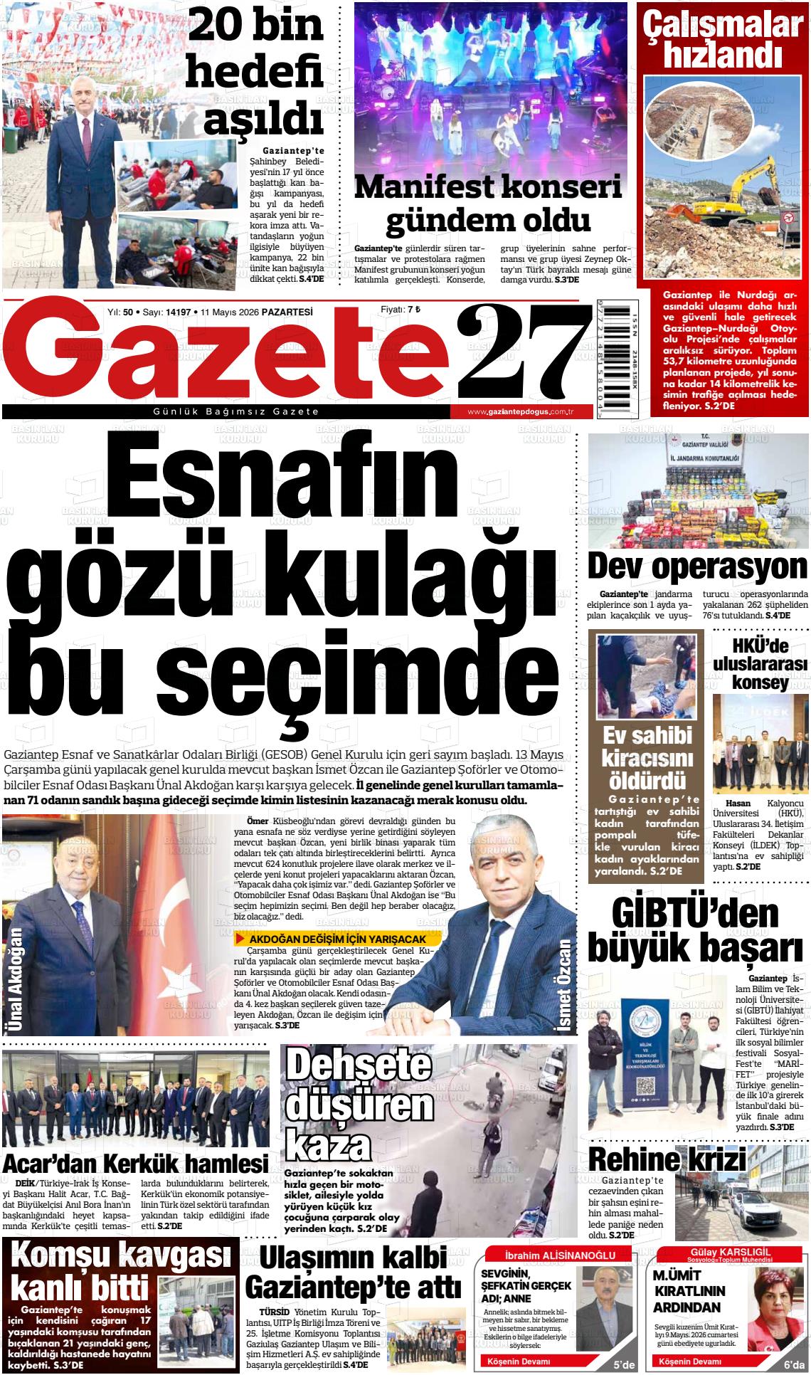 Gaziantep Dogus 11.05.2026