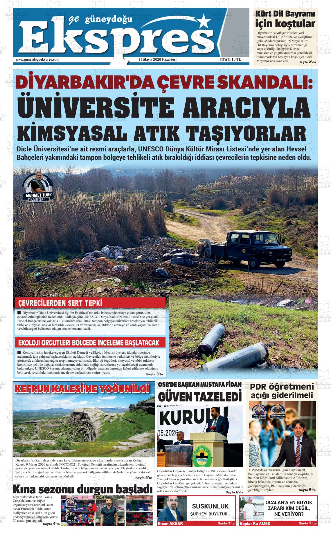 Diyarbakir Geguneydoguekspres 11.05.2026