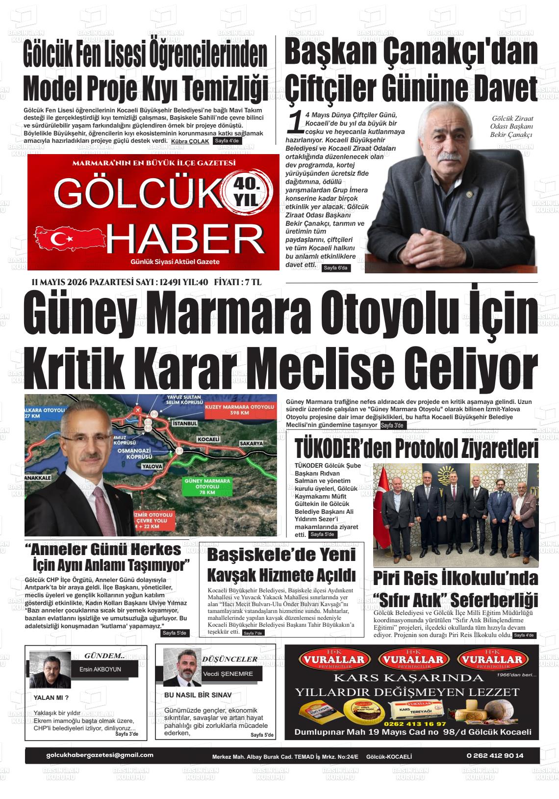 Kocaeli Golcukhaber 11.05.2026
