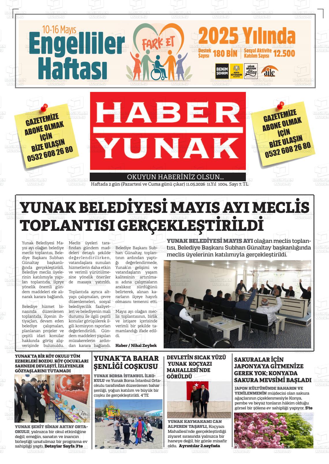 Konya Haberyunak 11.05.2026