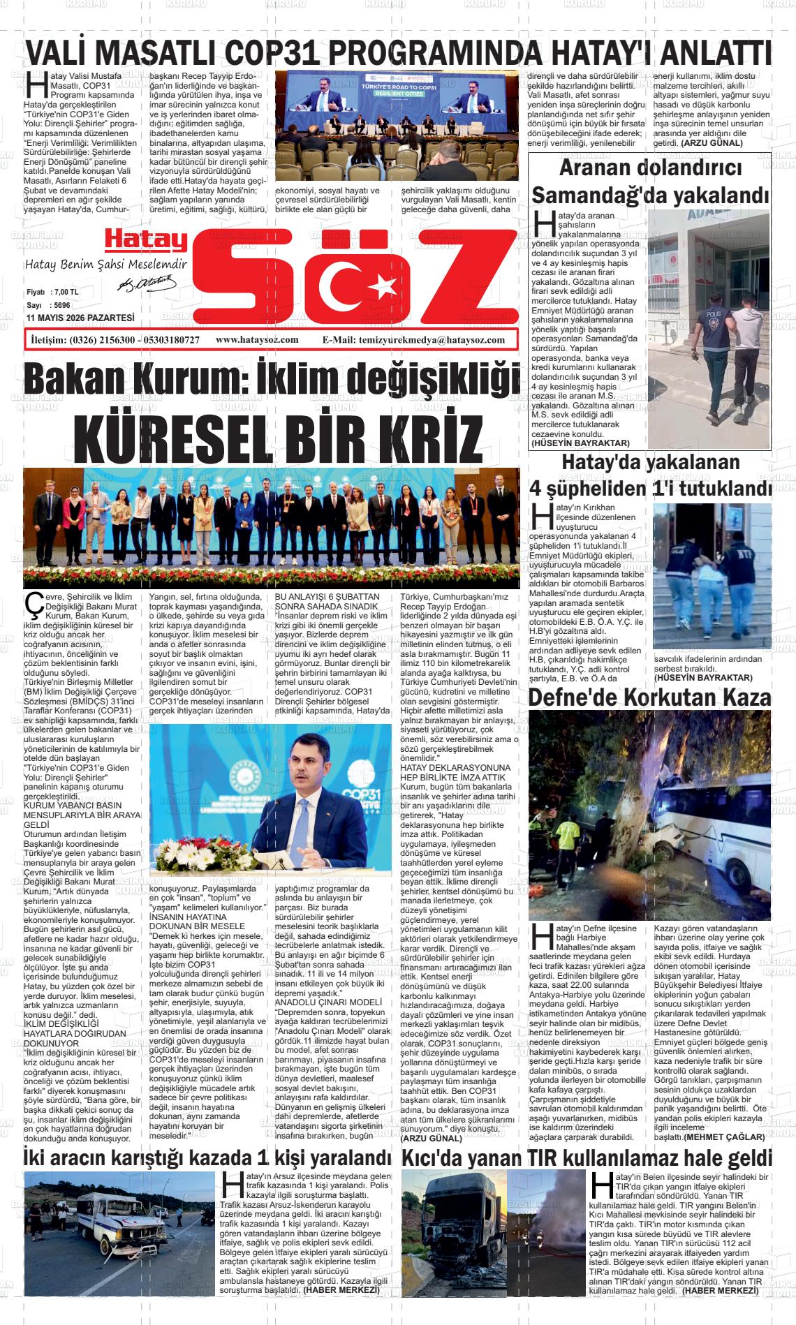 Hatay Soz 11.05.2026