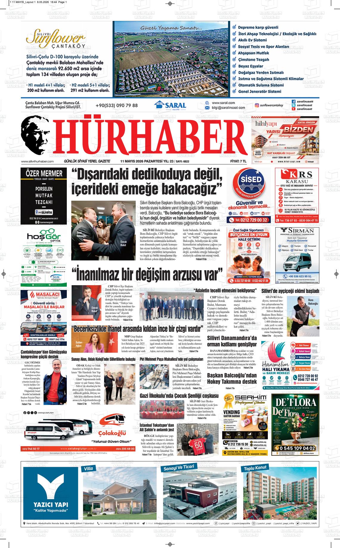 Hür Haber Gazetesi 11.05.2026