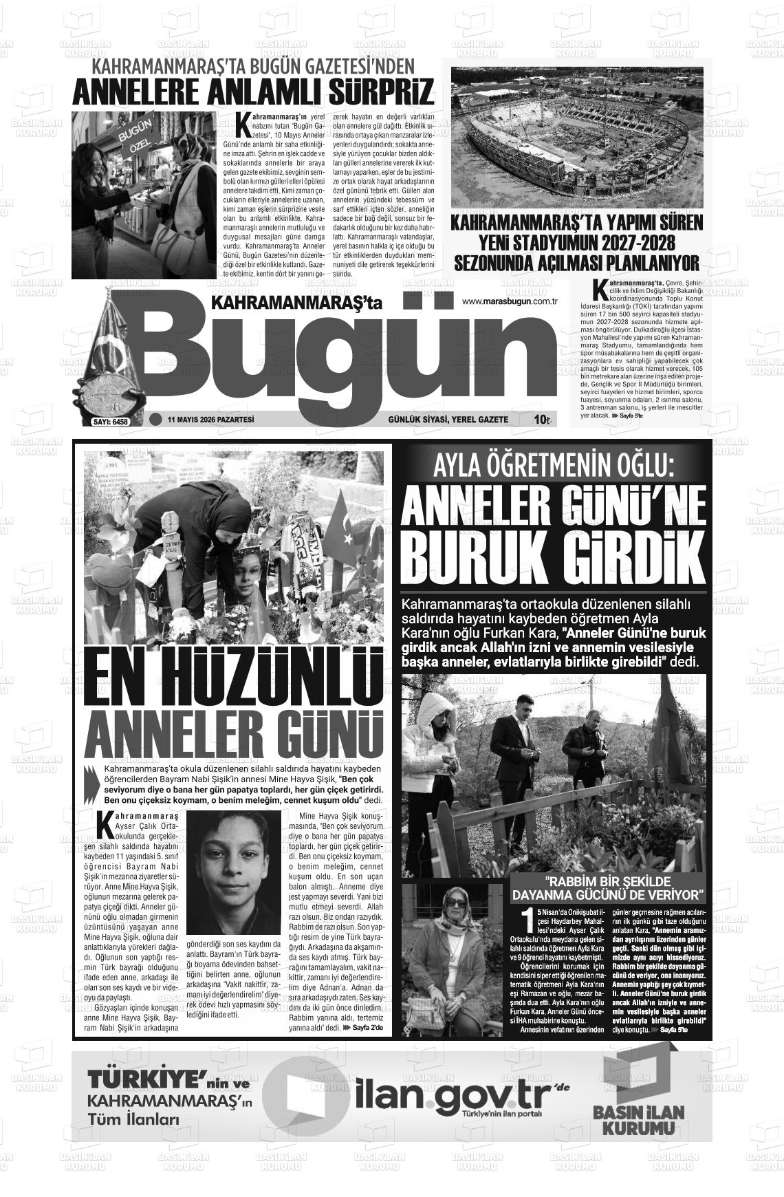 Kahramanmaras Tabugun 11.05.2026