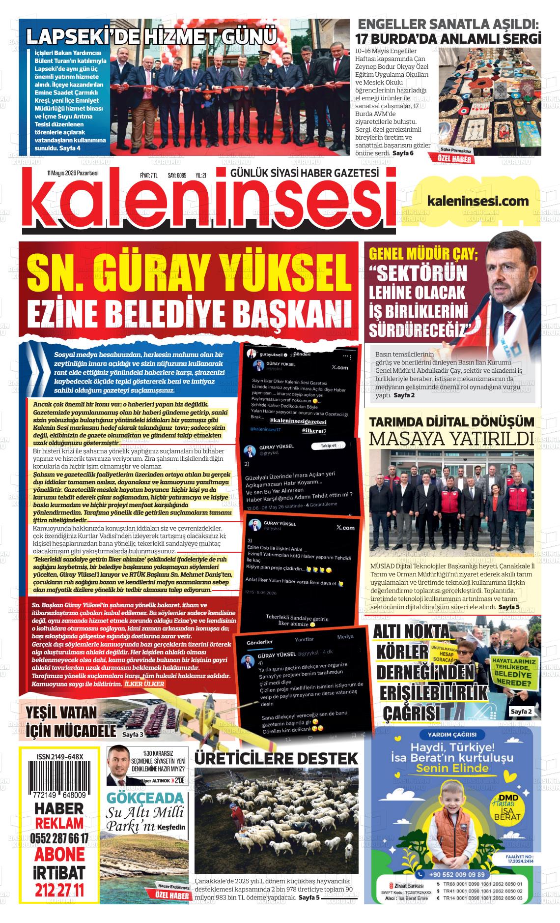 Canakkale Kaleninsesi 11.05.2026