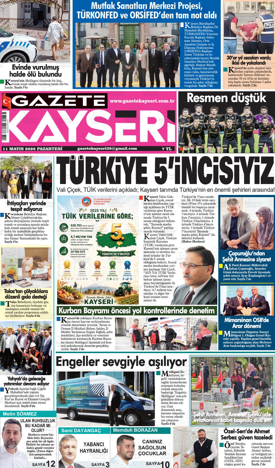 Kayseri Haber 38 11.05.2026