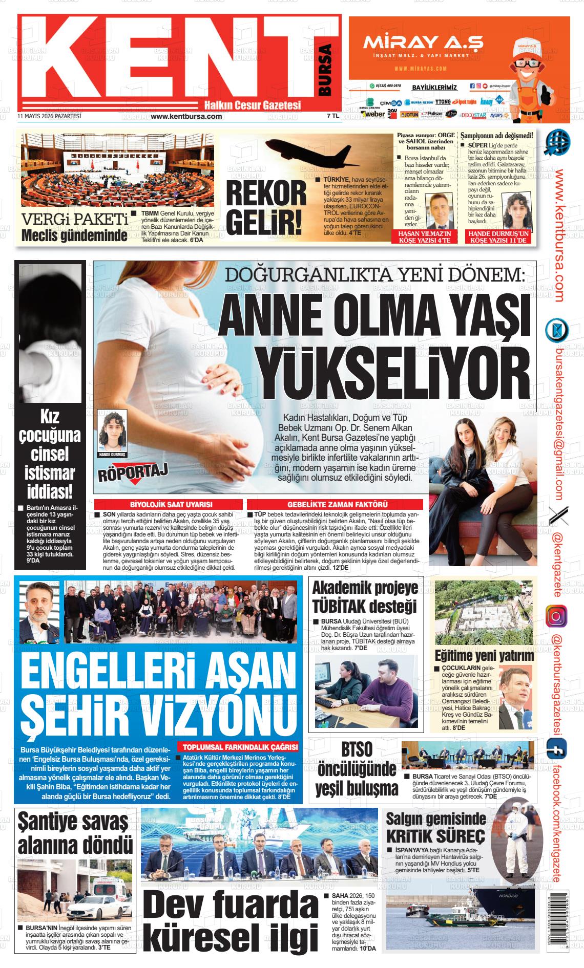 Bursa Kent 11.05.2026