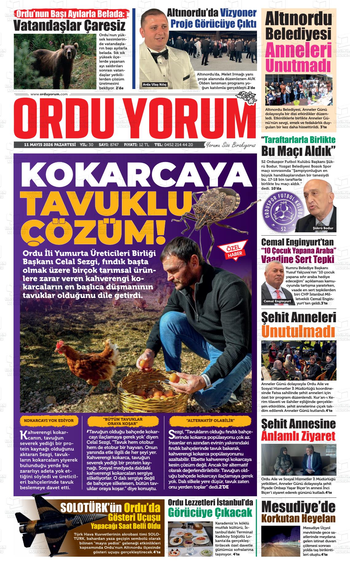 Ordu Yorum 11.05.2026