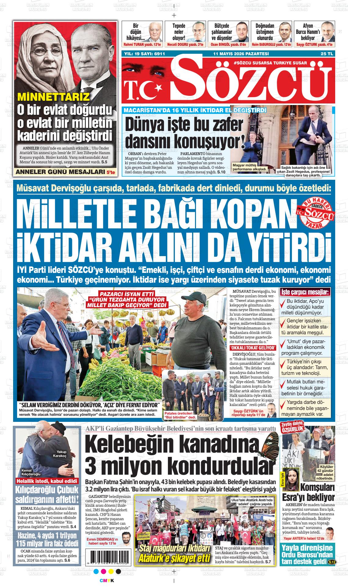 Sözcü Gazetesi 11.05.2026