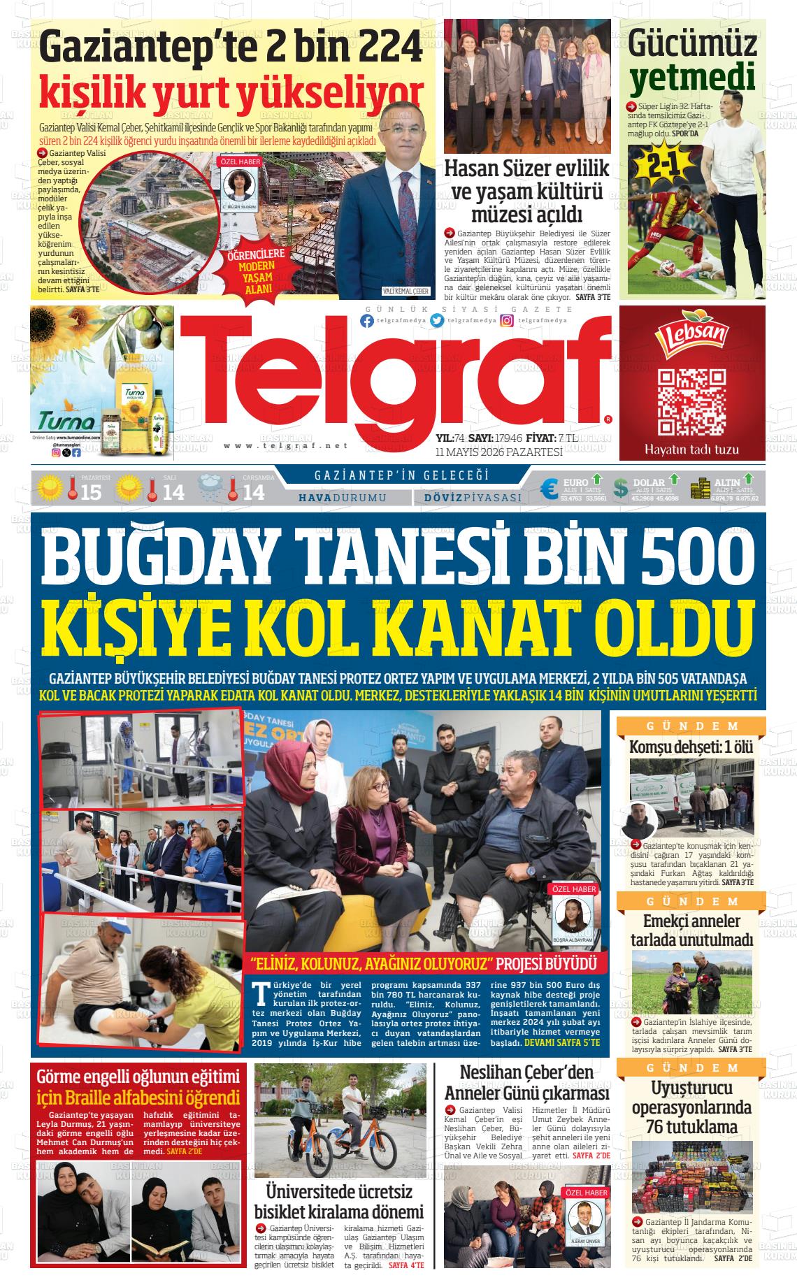 Gaziantep Telgraf 11.05.2026