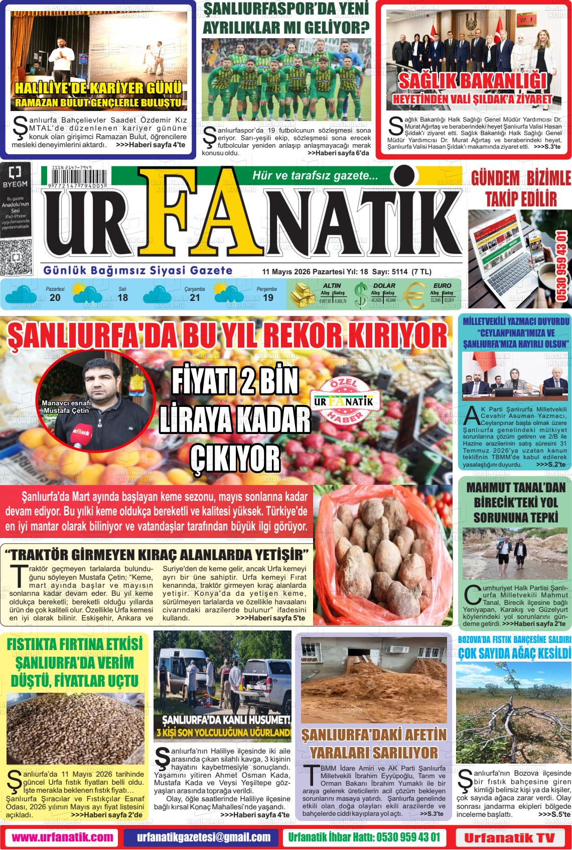 Sanliurfa Urfanatik 11.05.2026