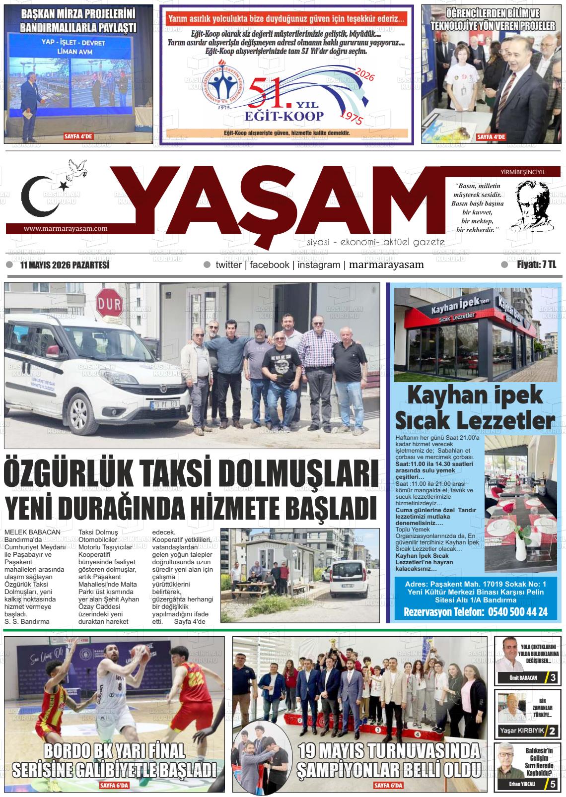 Canakkale Yasam 11.05.2026