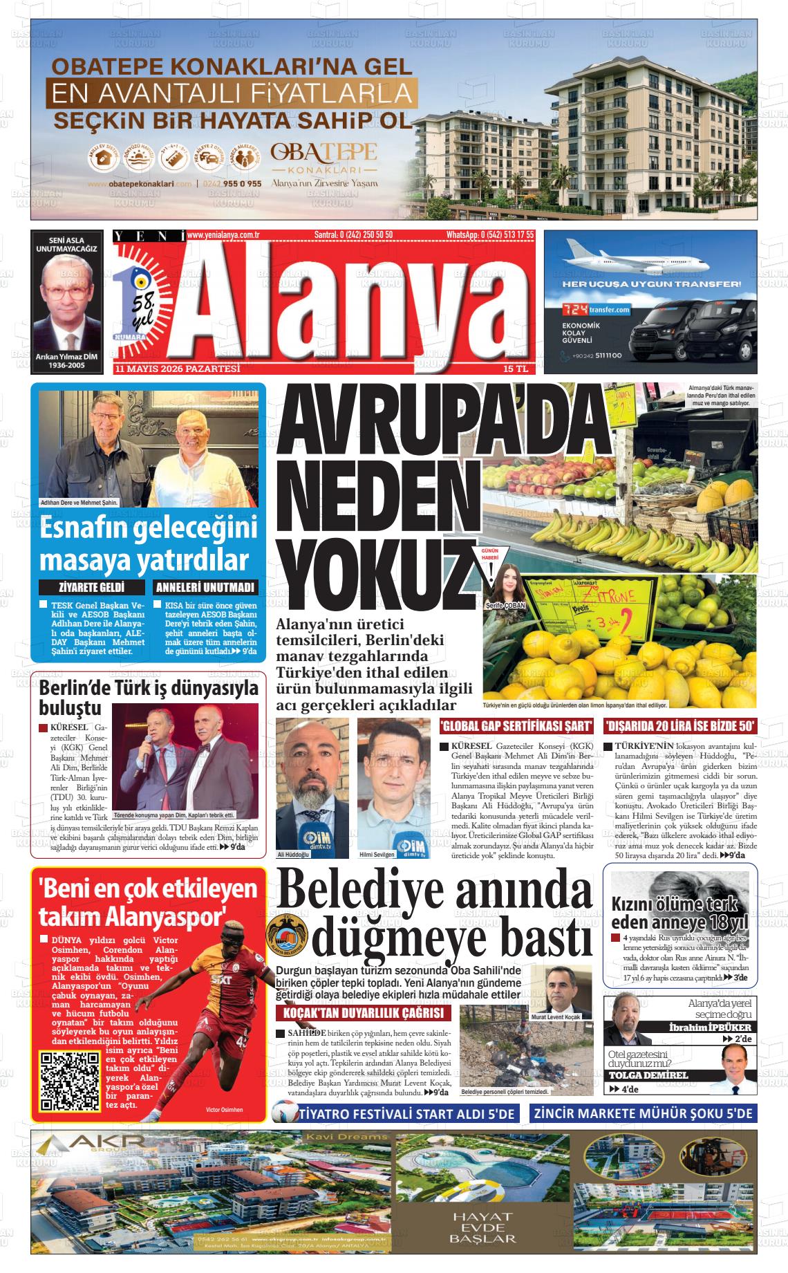 Antalya Yenialanya 11.05.2026