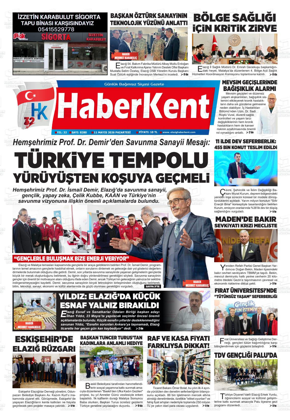 Elazig Yenicag 11.05.2026