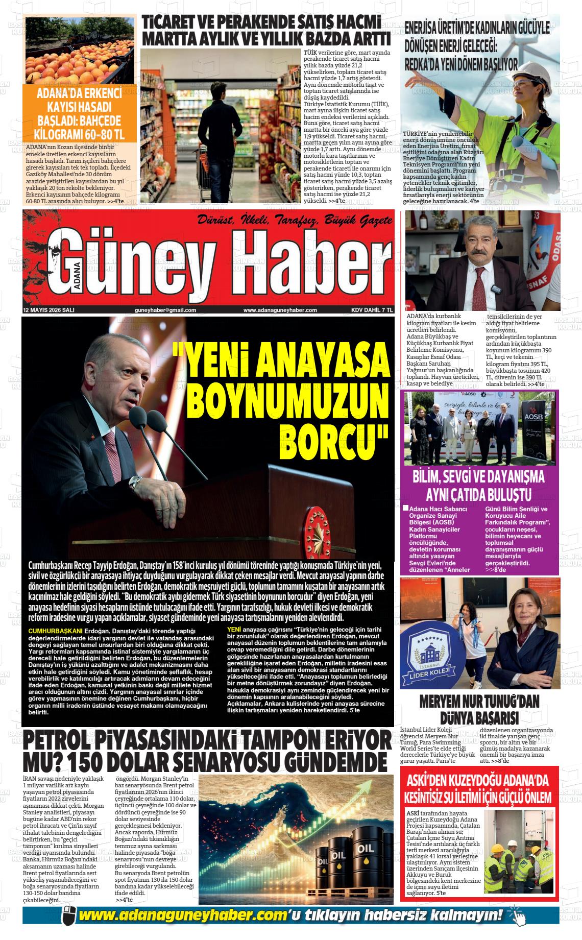 Adana Guneyhaber 12.05.2026