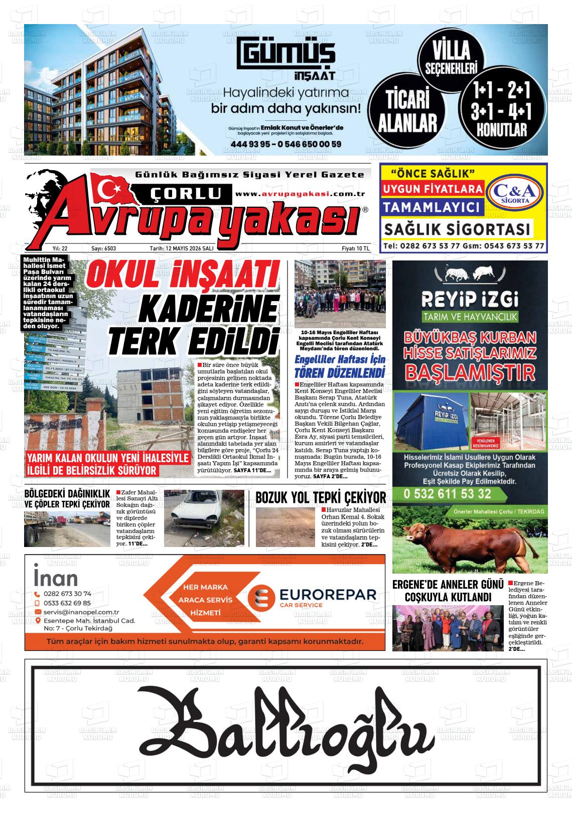 Tekirdag Avrupayakasi 12.05.2026