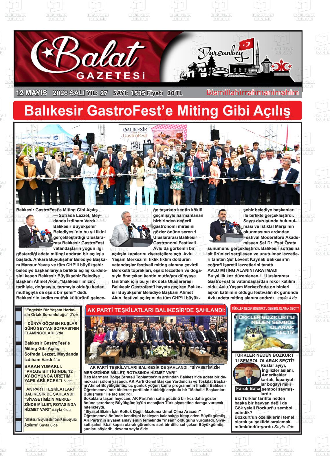 Balikesir Balat 12.05.2026