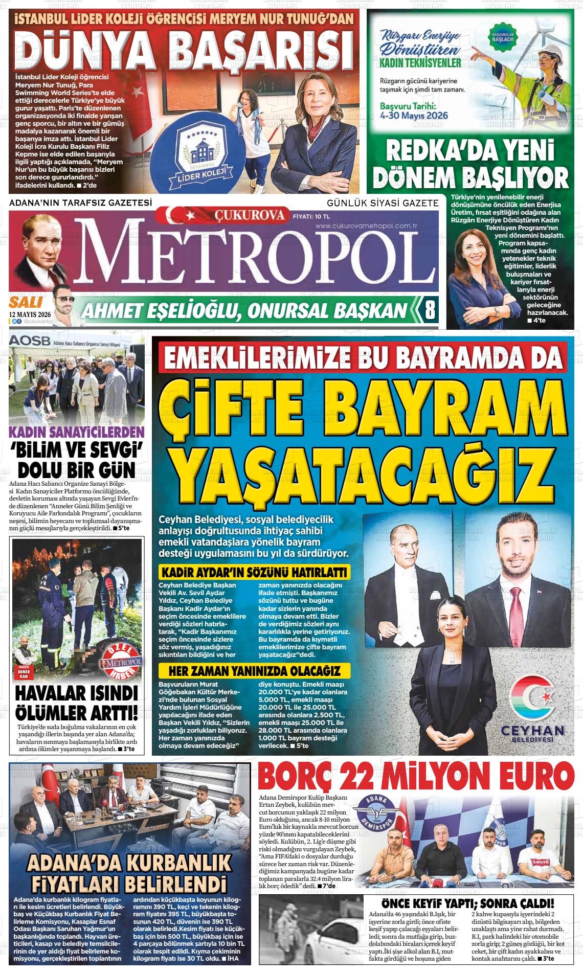 Adana Cukurovametropol 12.05.2026