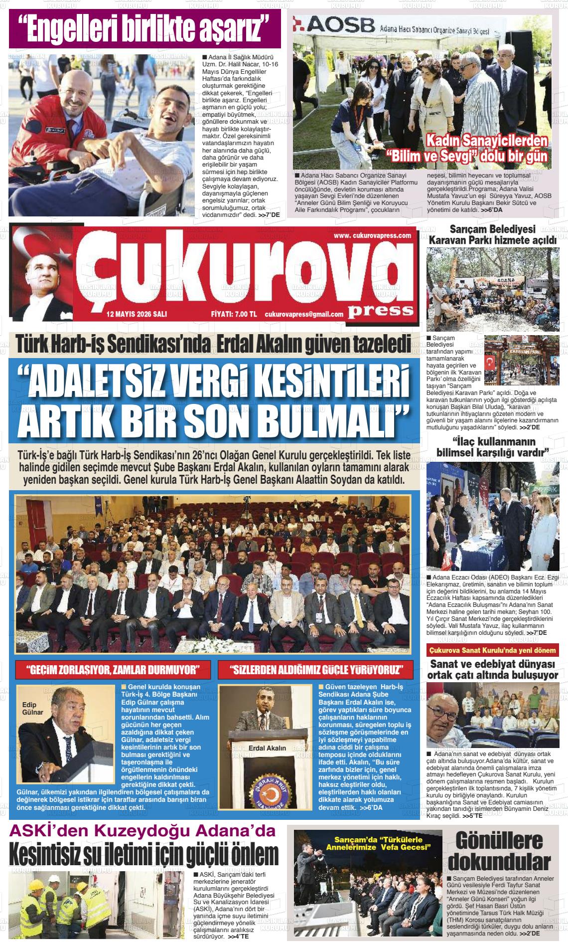 Adana Cukurovapress 12.05.2026