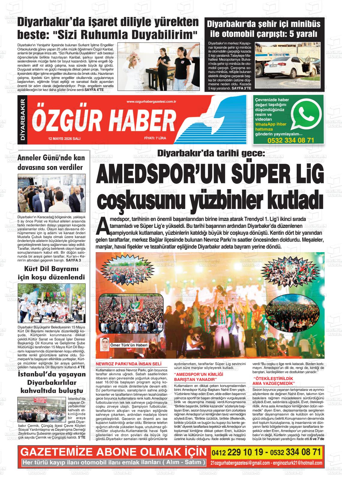 Diyarbakir Ozgurhaber 12.05.2026