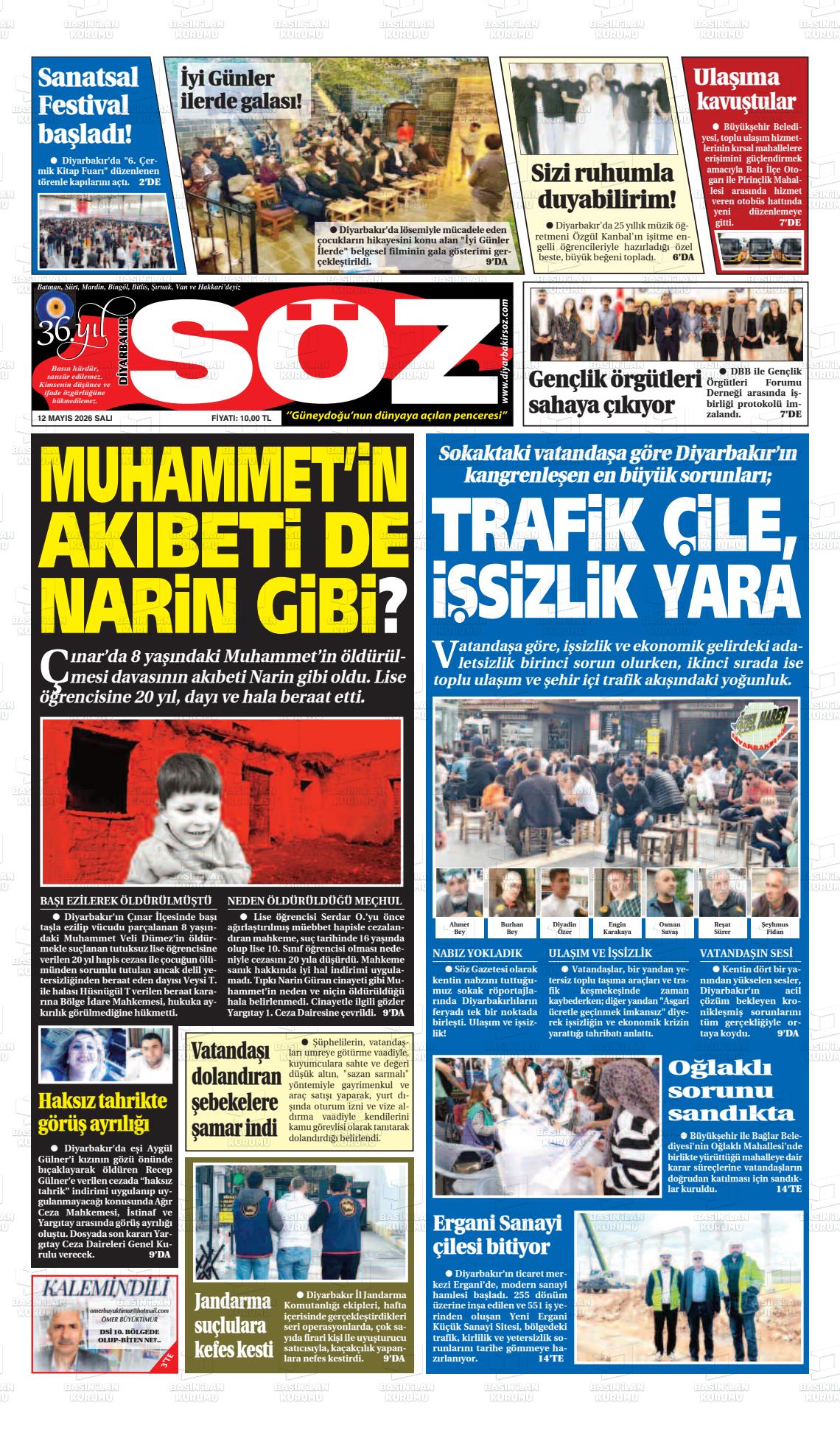 Diyarbakir Soz 12.05.2026