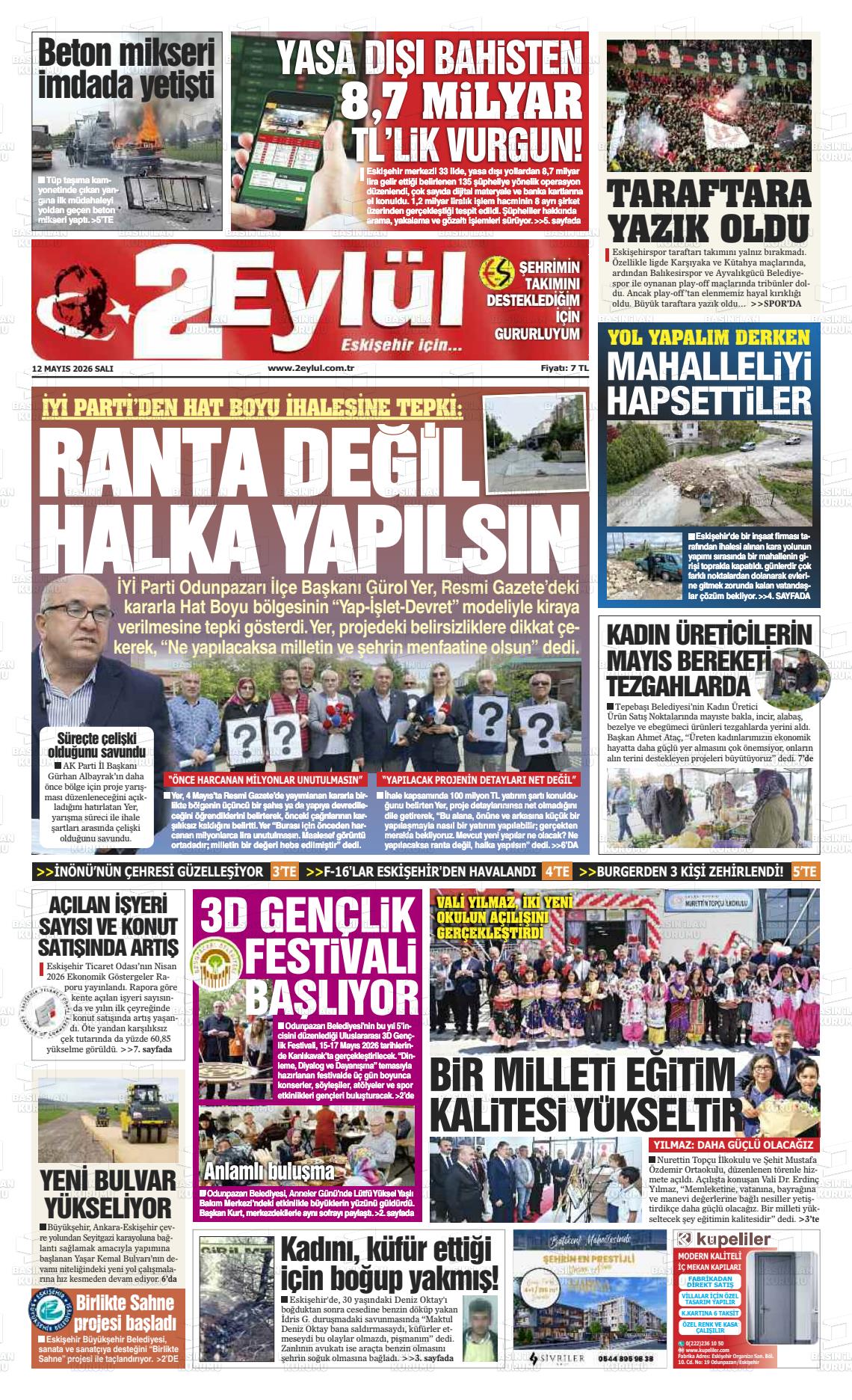 Eskisehir 2 Eylul 12.05.2026