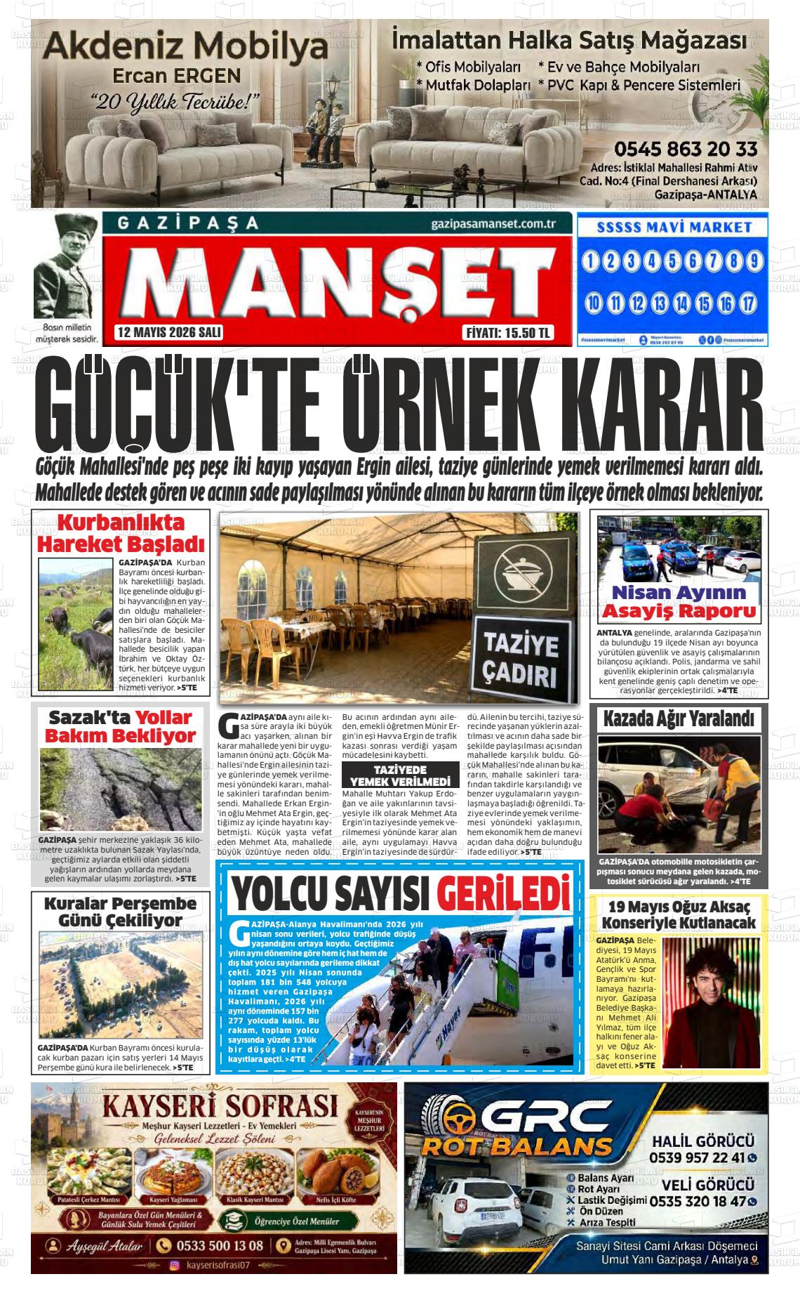 Antalya Gazipasamanset 12.05.2026