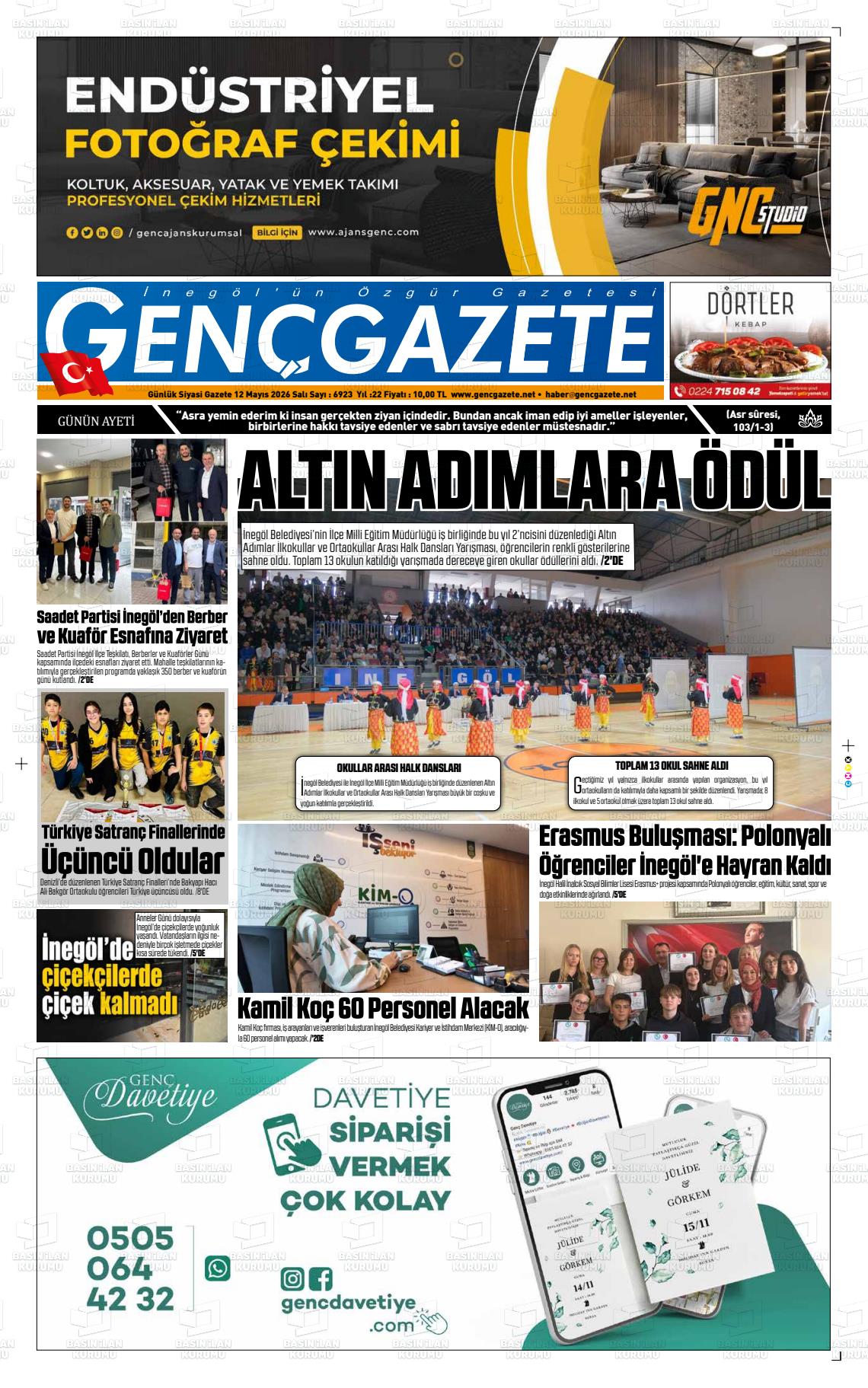 Bursa Gencgazete 12.05.2026