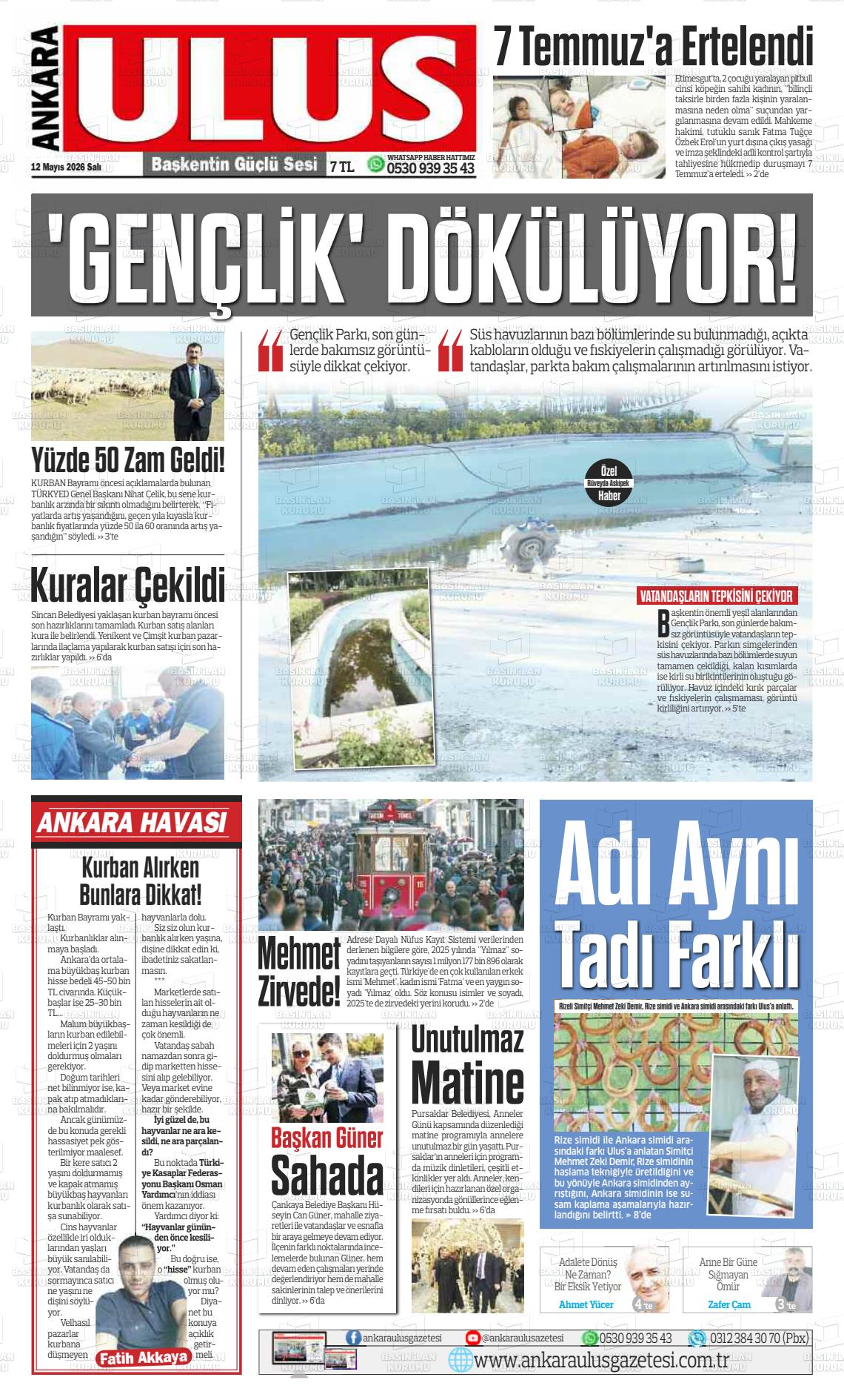 Ankara Habervaktim 12.05.2026