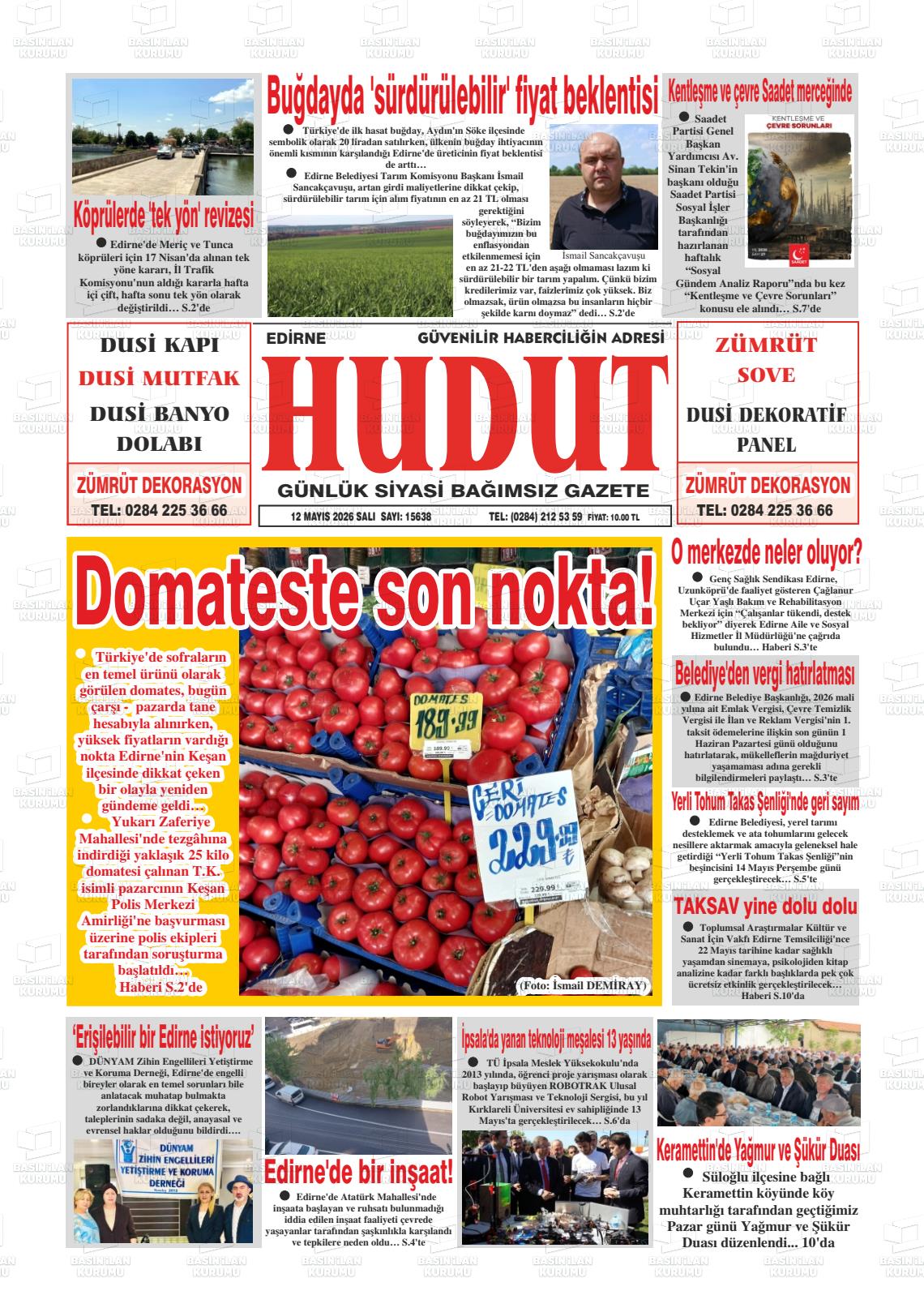 Edirne Hudut 12.05.2026