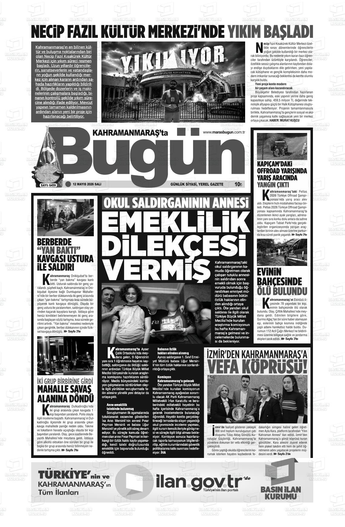 Kahramanmaras Tabugun 12.05.2026