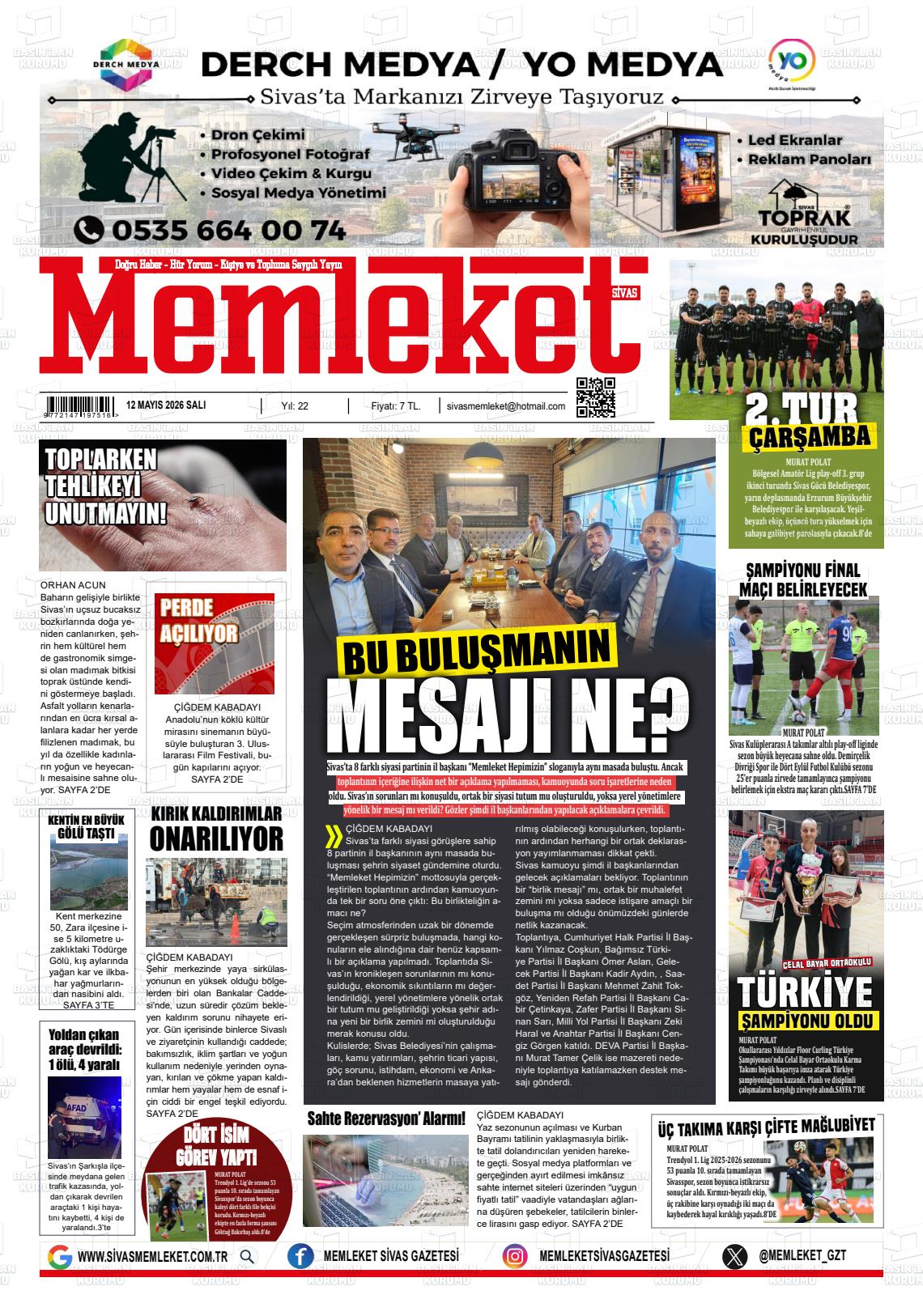 Sivas Memleket 12.05.2026
