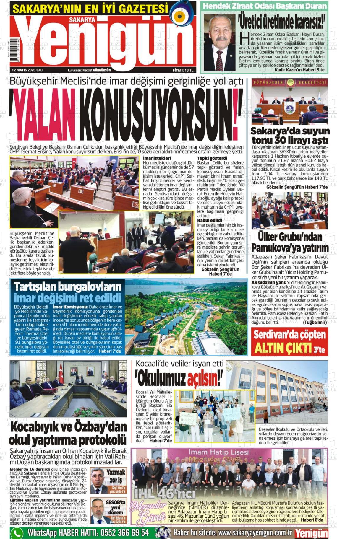 Sakarya Yenigun 12.05.2026