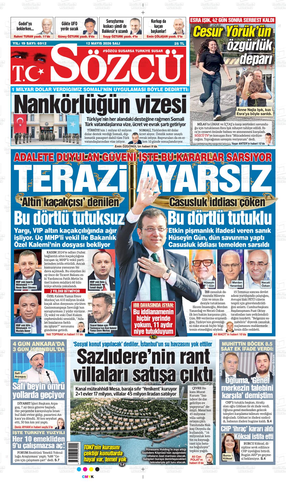 Sözcü Gazetesi 12.05.2026