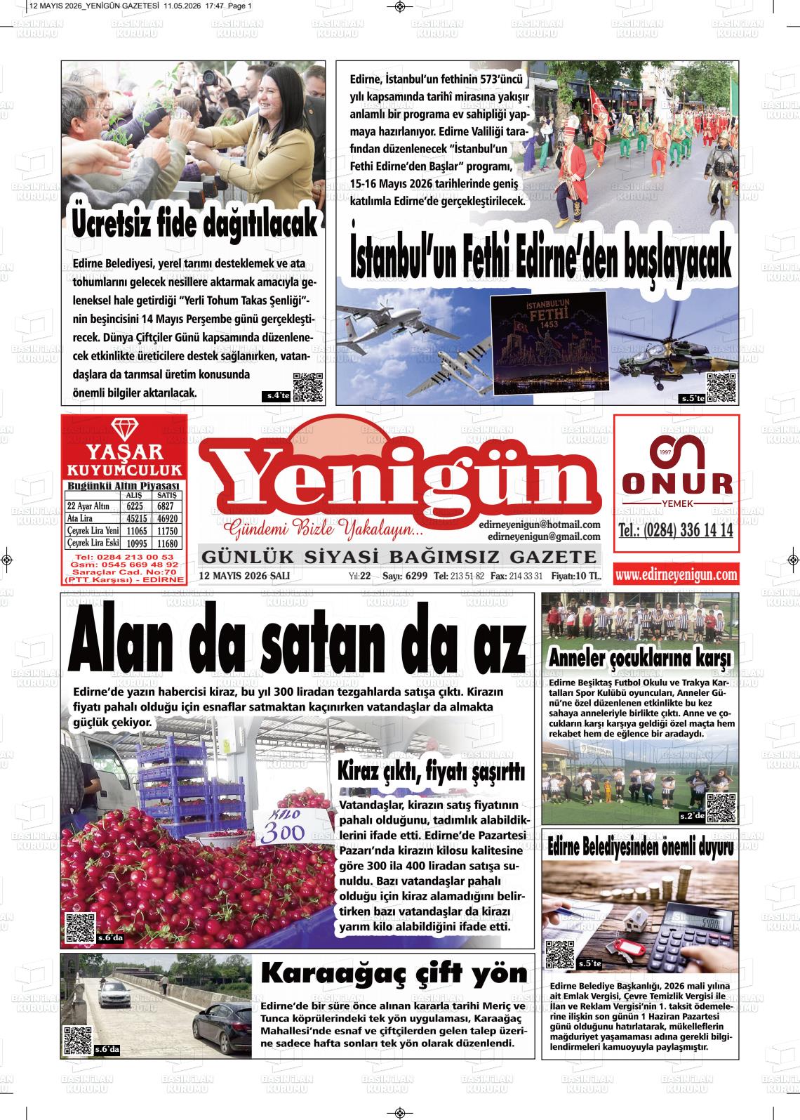 Izmir Yenigun 12.05.2026