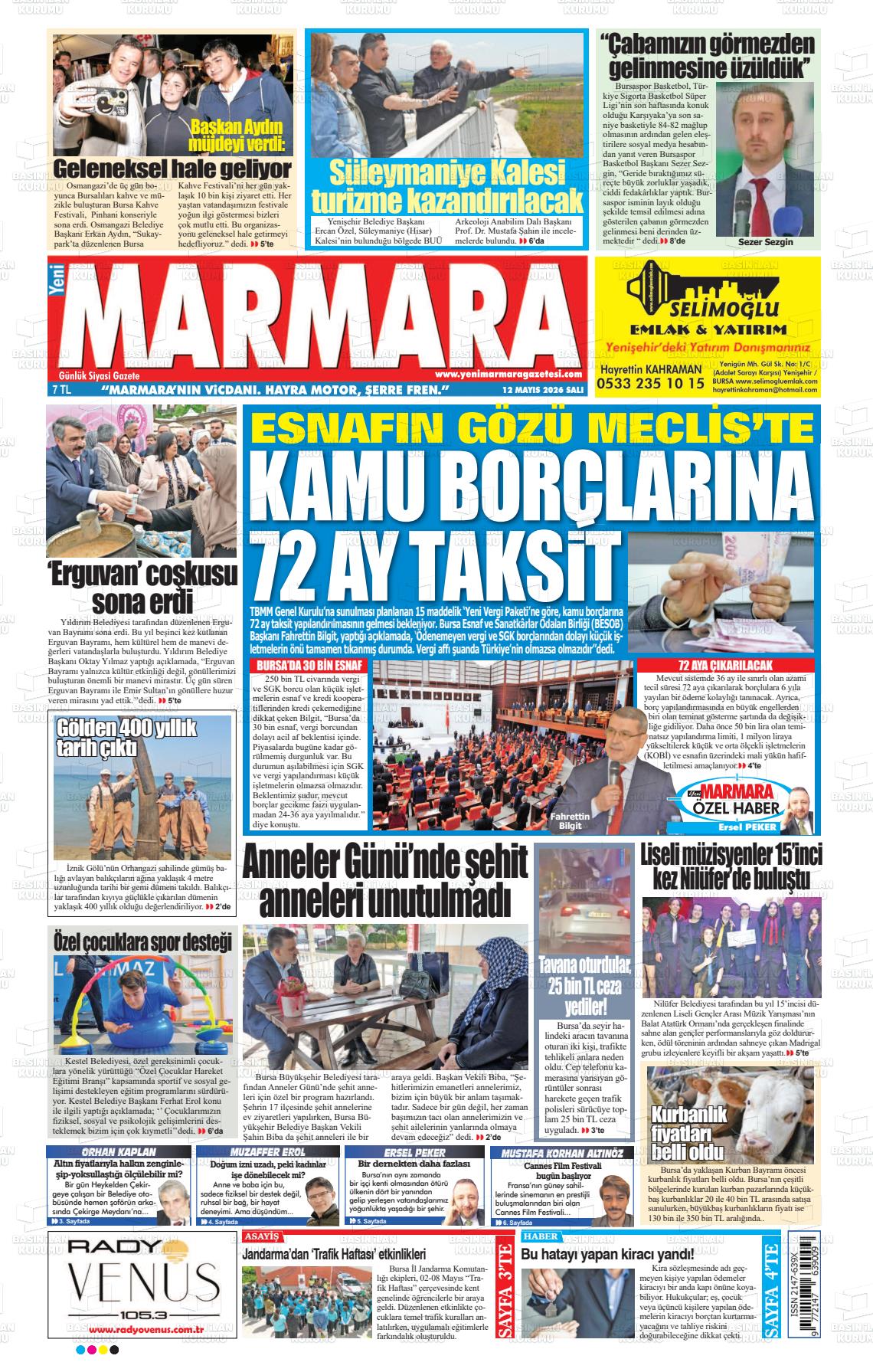 Bursa Yenimarmara 12.05.2026