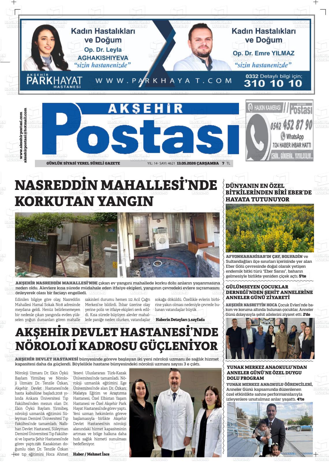 Konya Aksehirpostasi 13.05.2026
