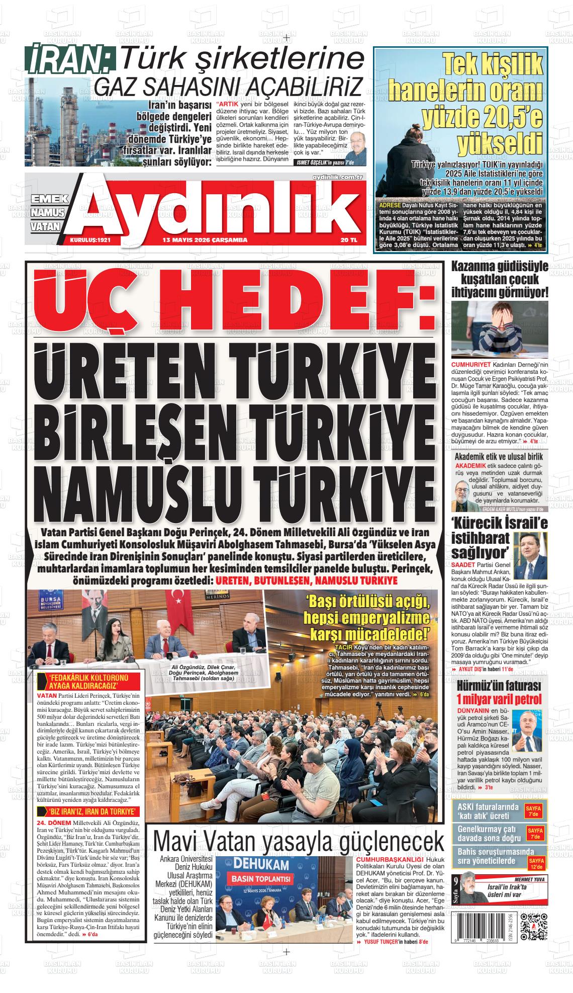 Istanbul Aydinlikvatanemeknamus 13.05.2026