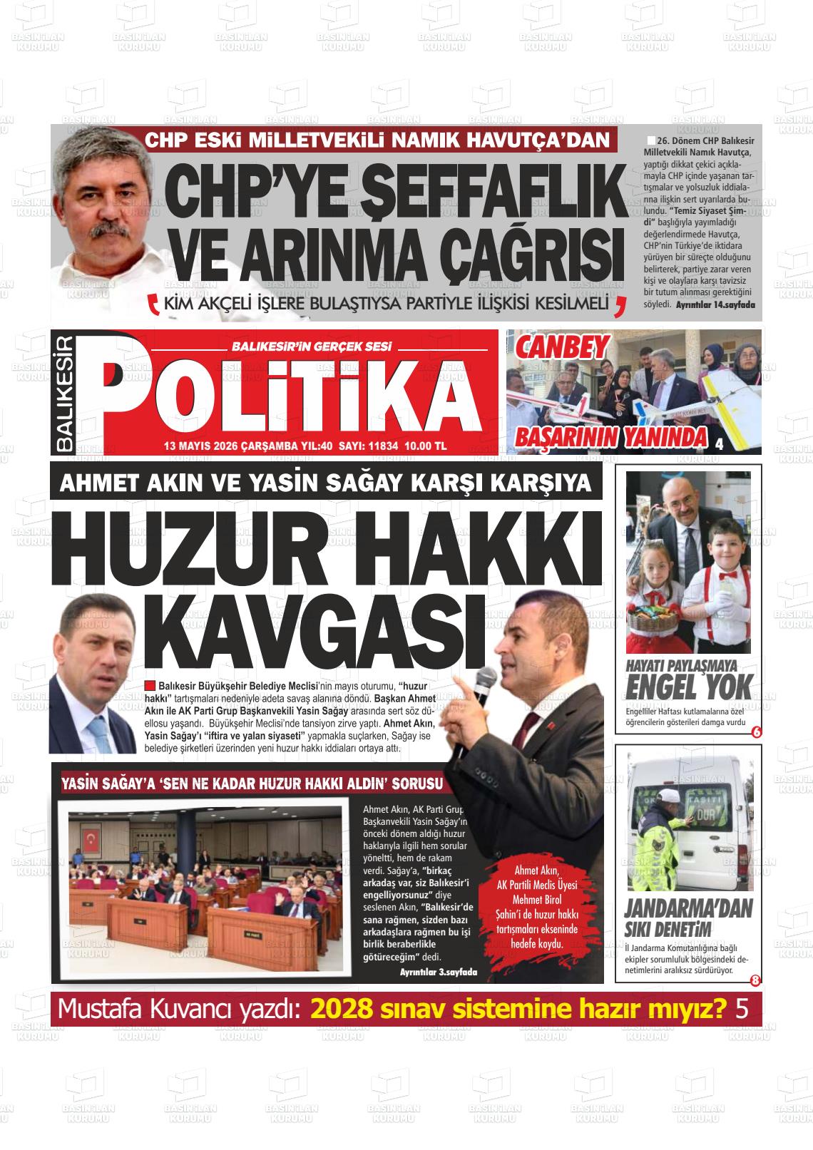 Balikesir Politika 13.05.2026