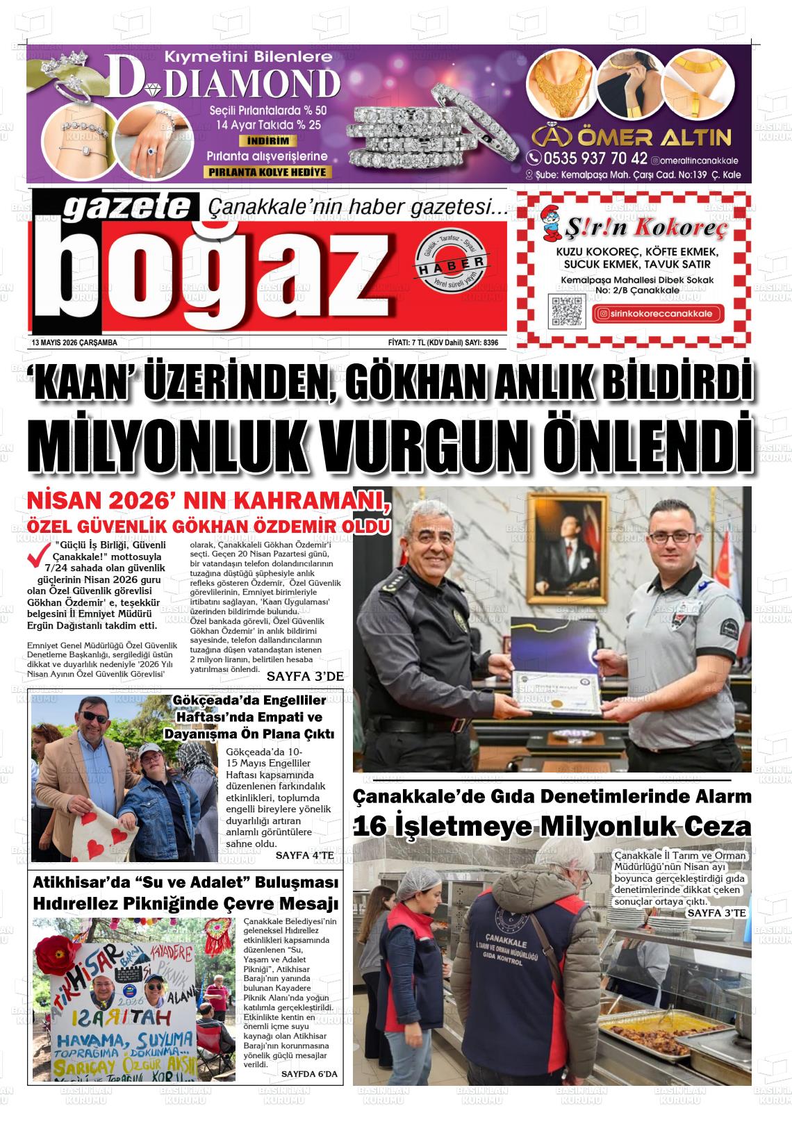 Canakkale Bogaz 13.05.2026