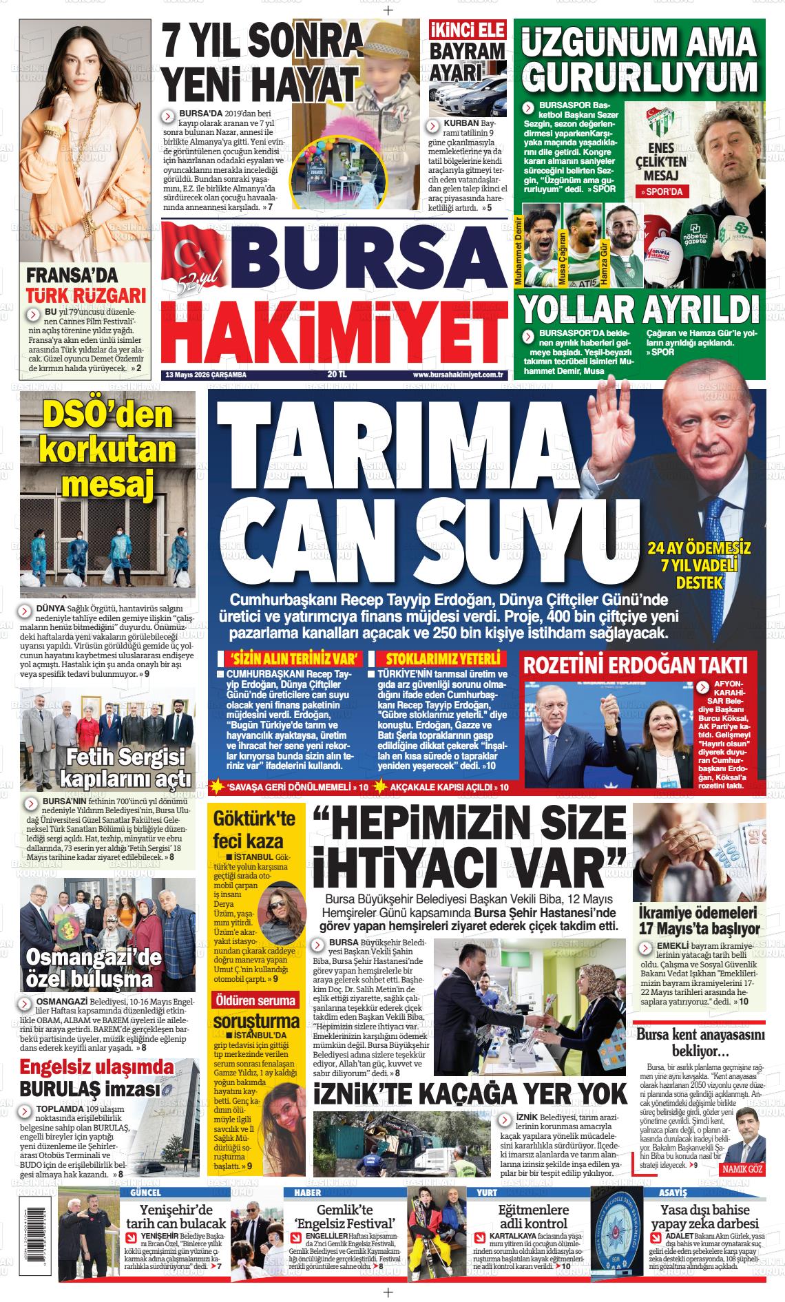 Bursa Hakimiyet 13.05.2026