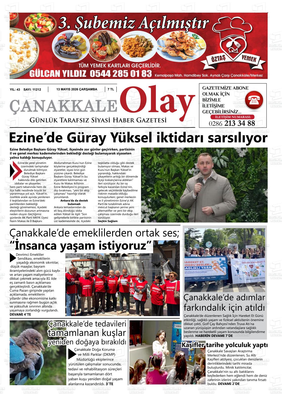 Canakkale Olay 13.05.2026