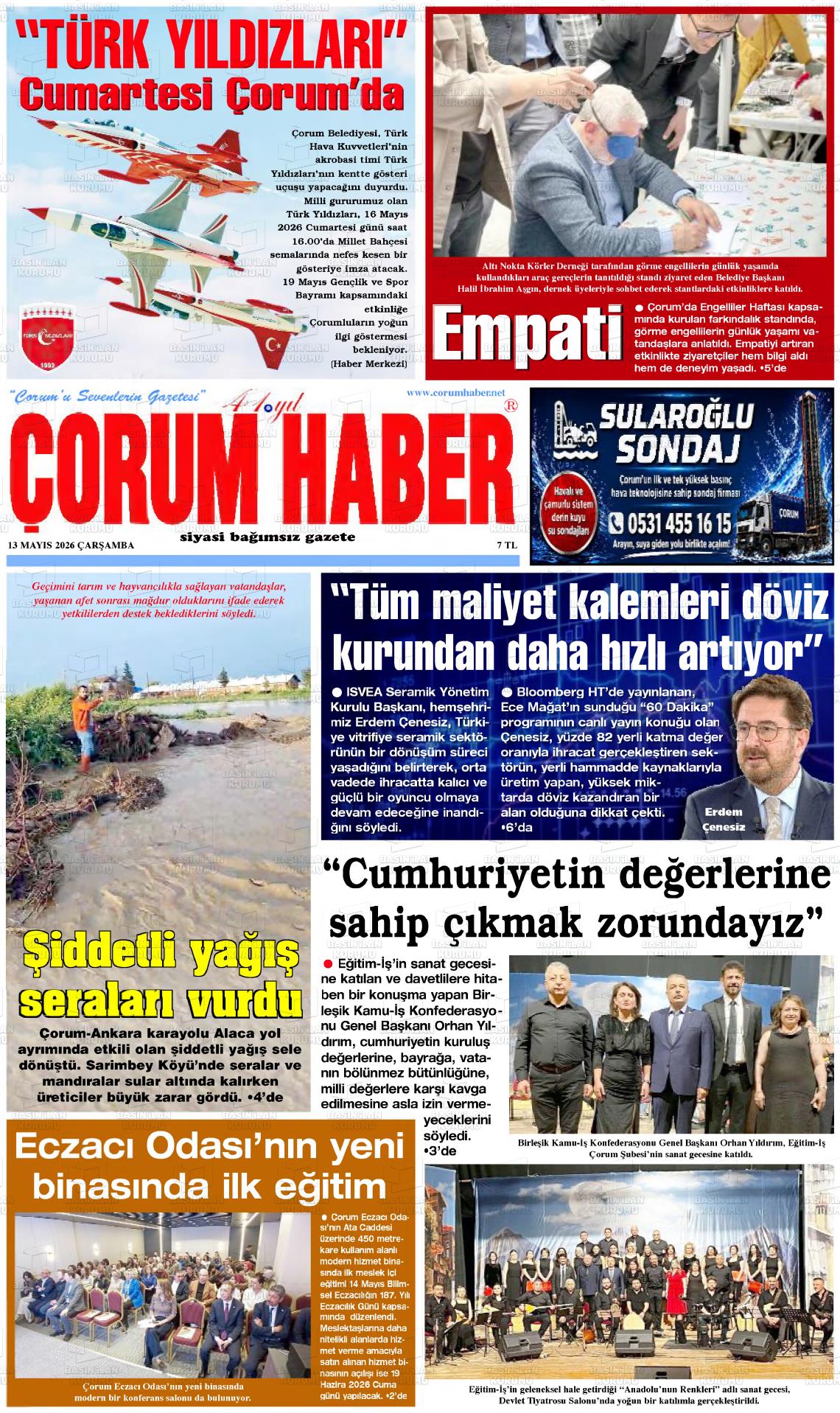 Corum Haber 13.05.2026