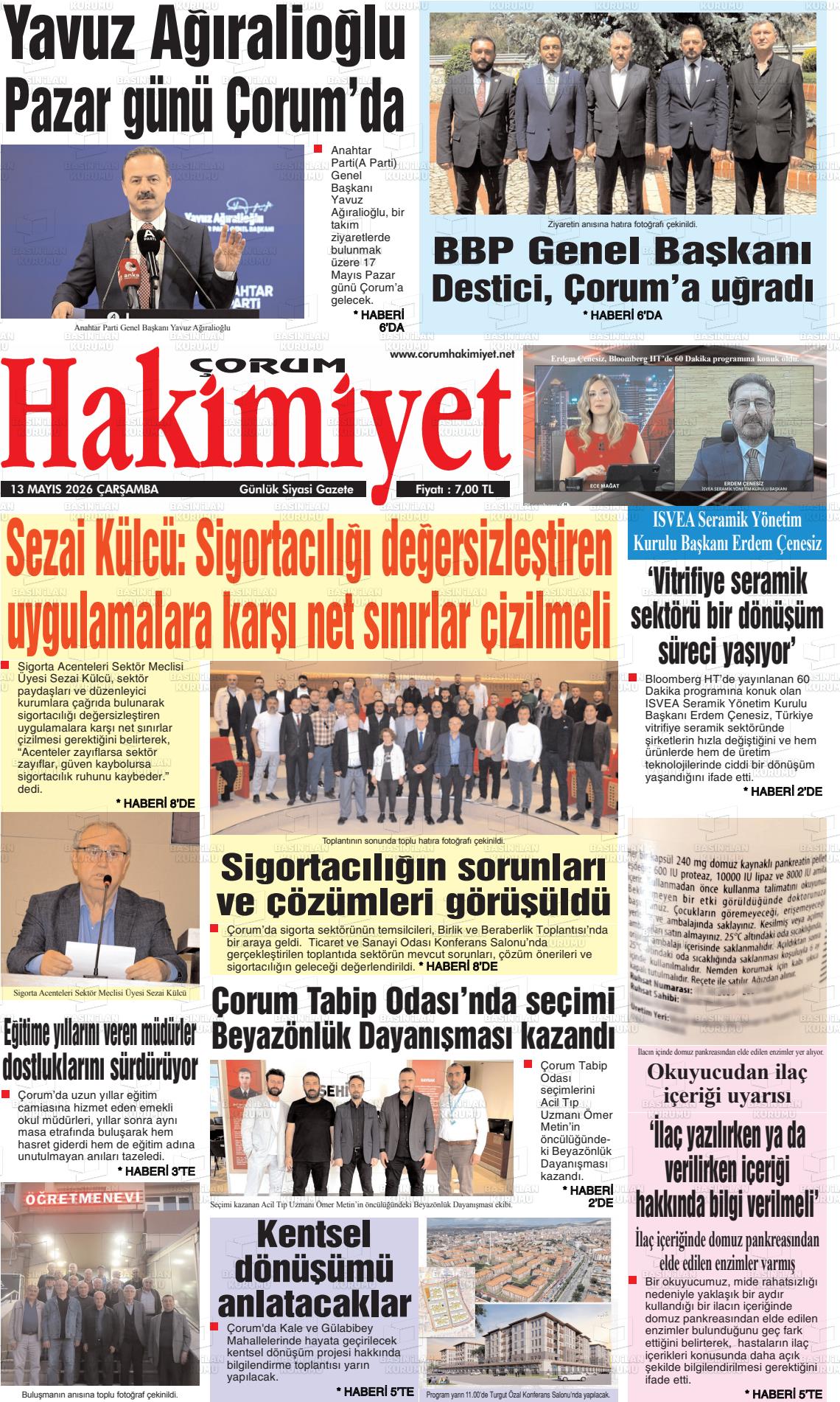 Corum Hakimiyet 13.05.2026