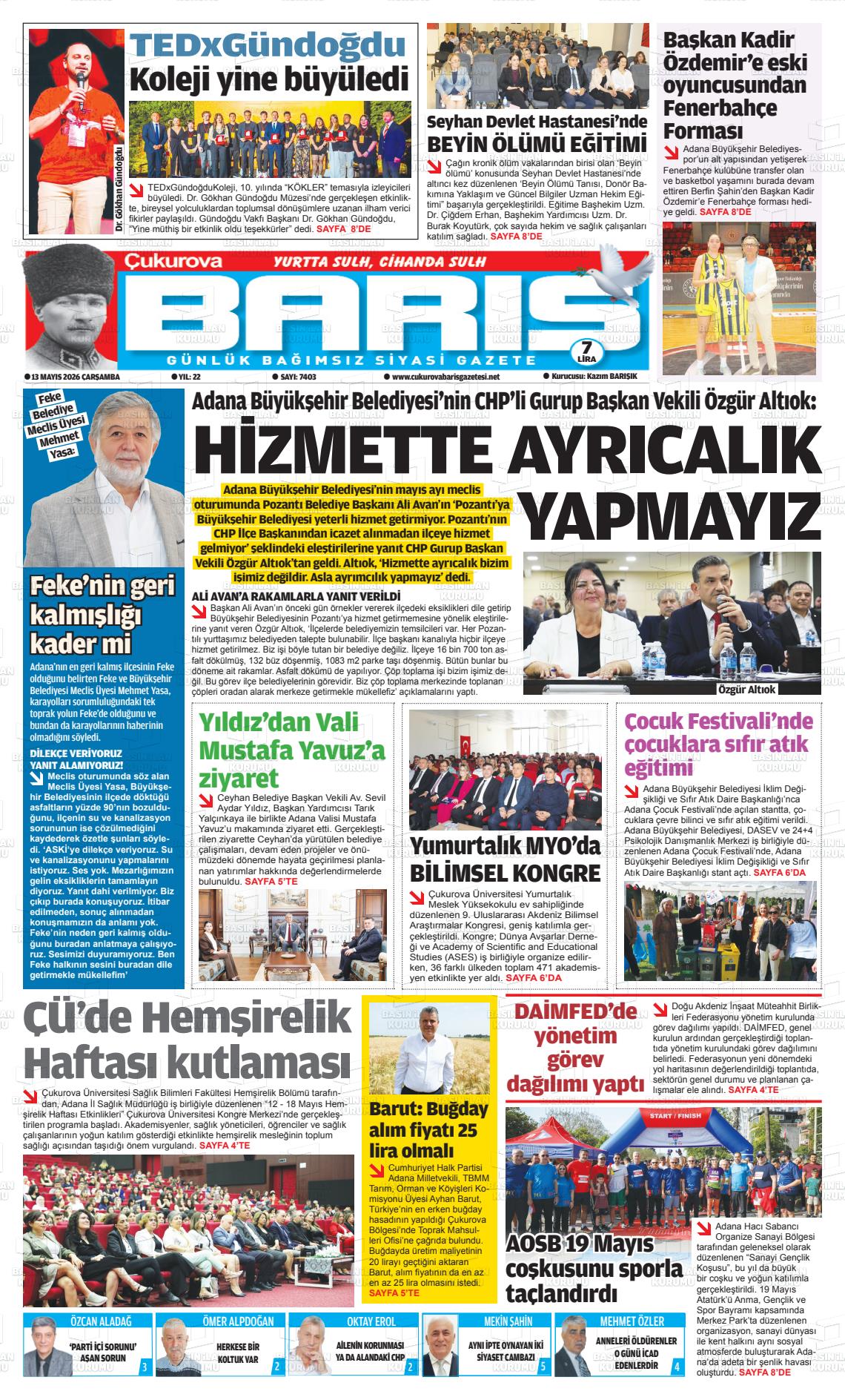 Adana Cukurovabaris 13.05.2026
